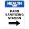 Signmission Public Safety, Health First Hand Sanitizing Station, 10in X 7in Rigid Plastic, OS-NS-P-710-25543 OS-NS-P-710-25543 - alternate 1